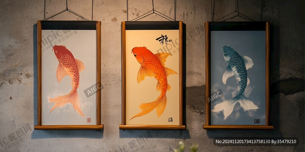 锦鲤挂画