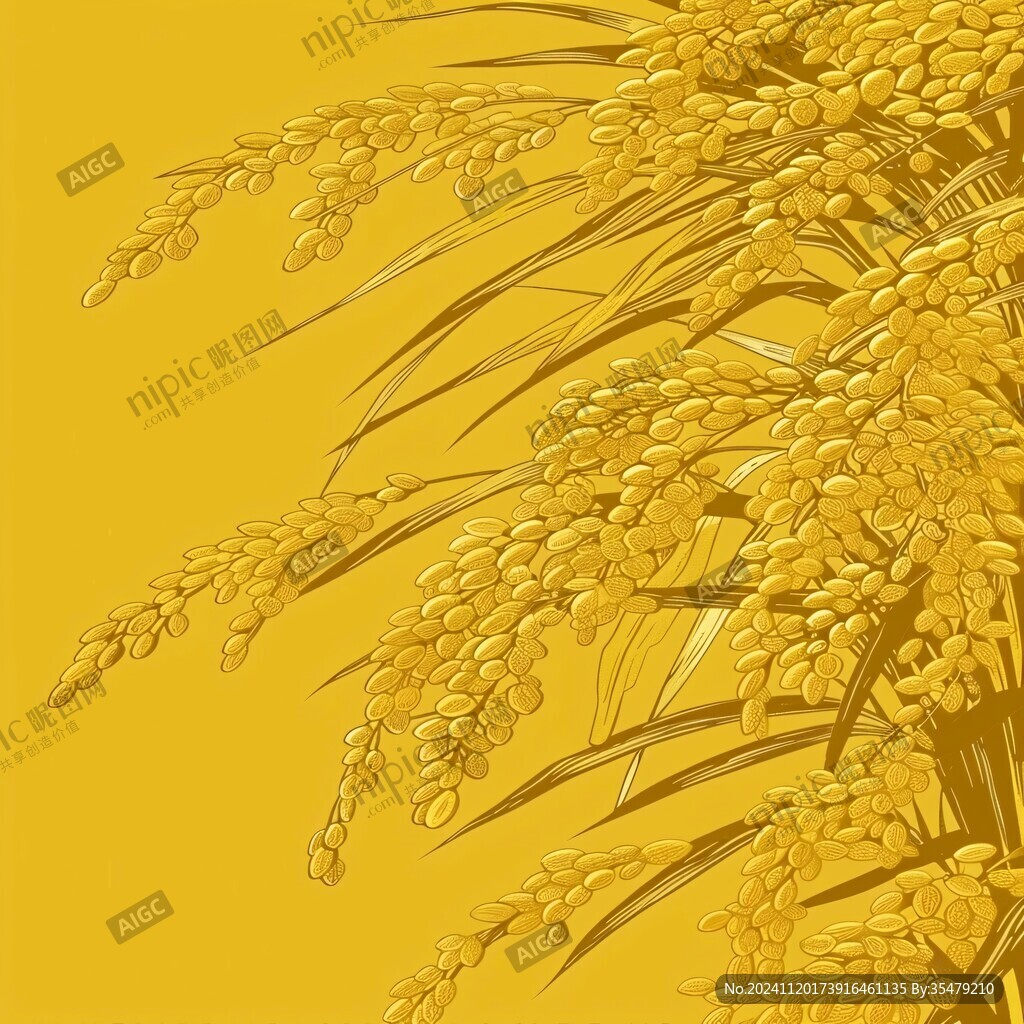 金色稻穗素材
