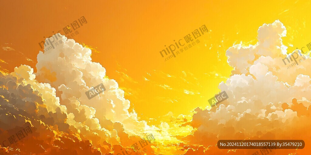 橙色唯美云彩