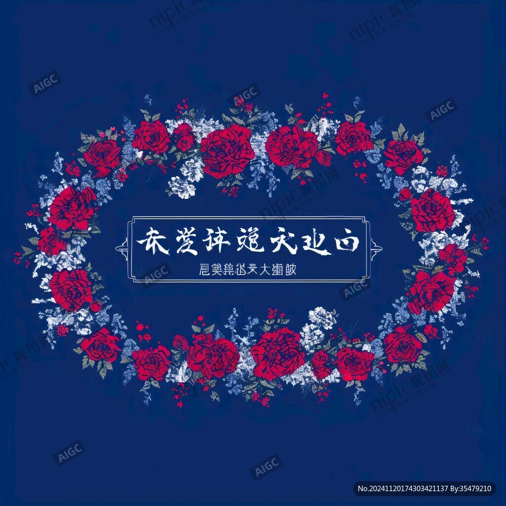 简约玫瑰迎宾牌