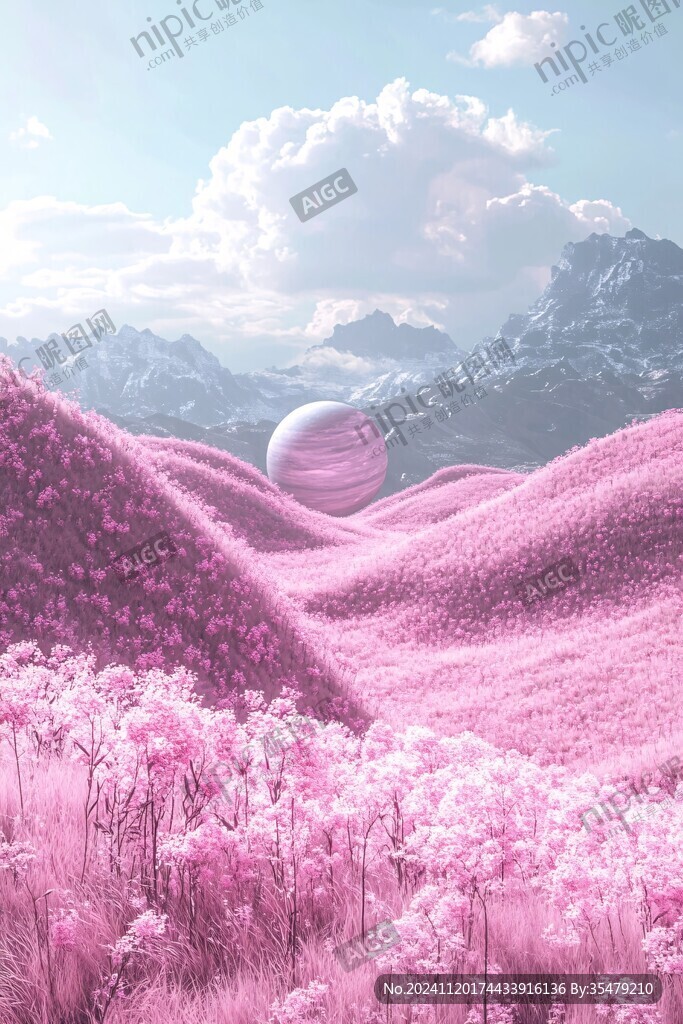 粉红色的超现实世界