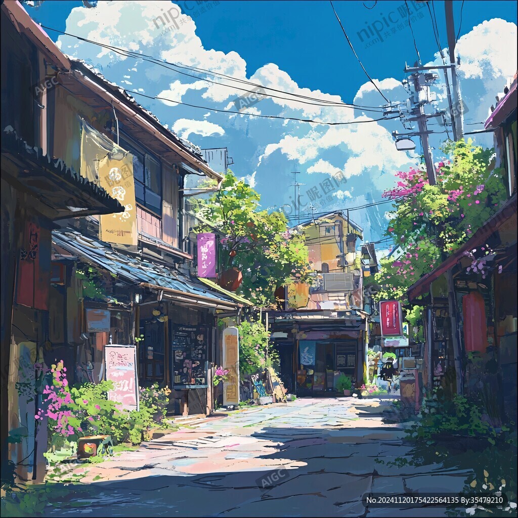动漫场景插画