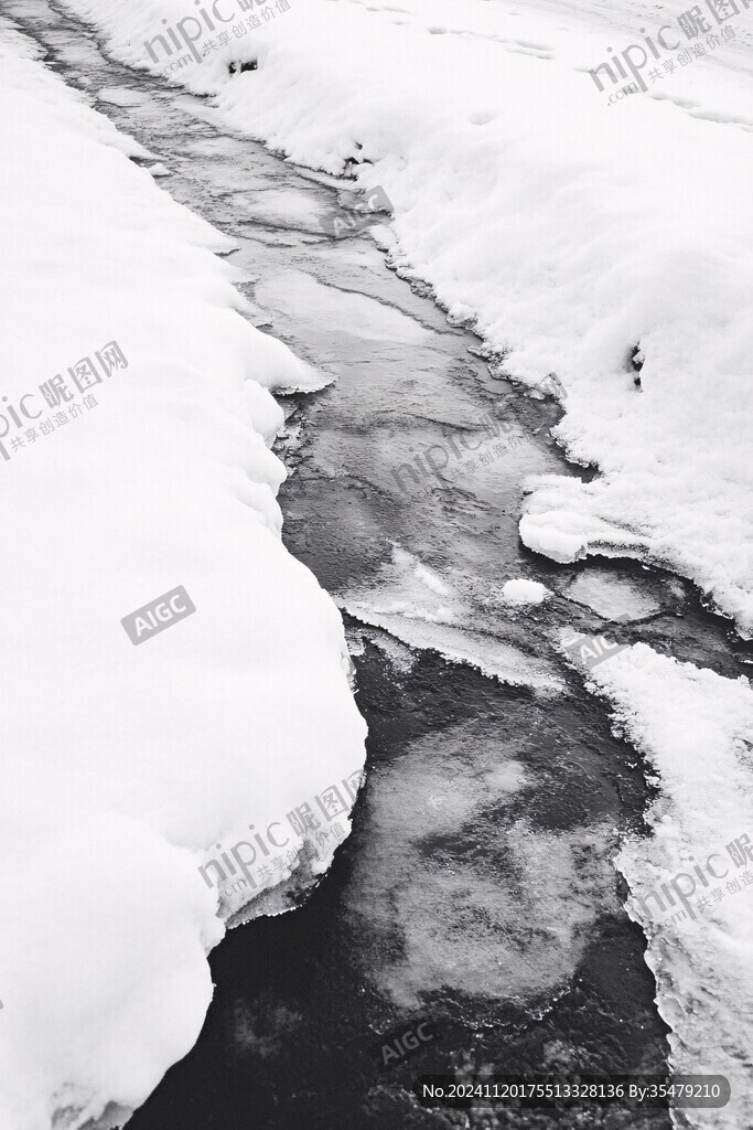 雪后小溪