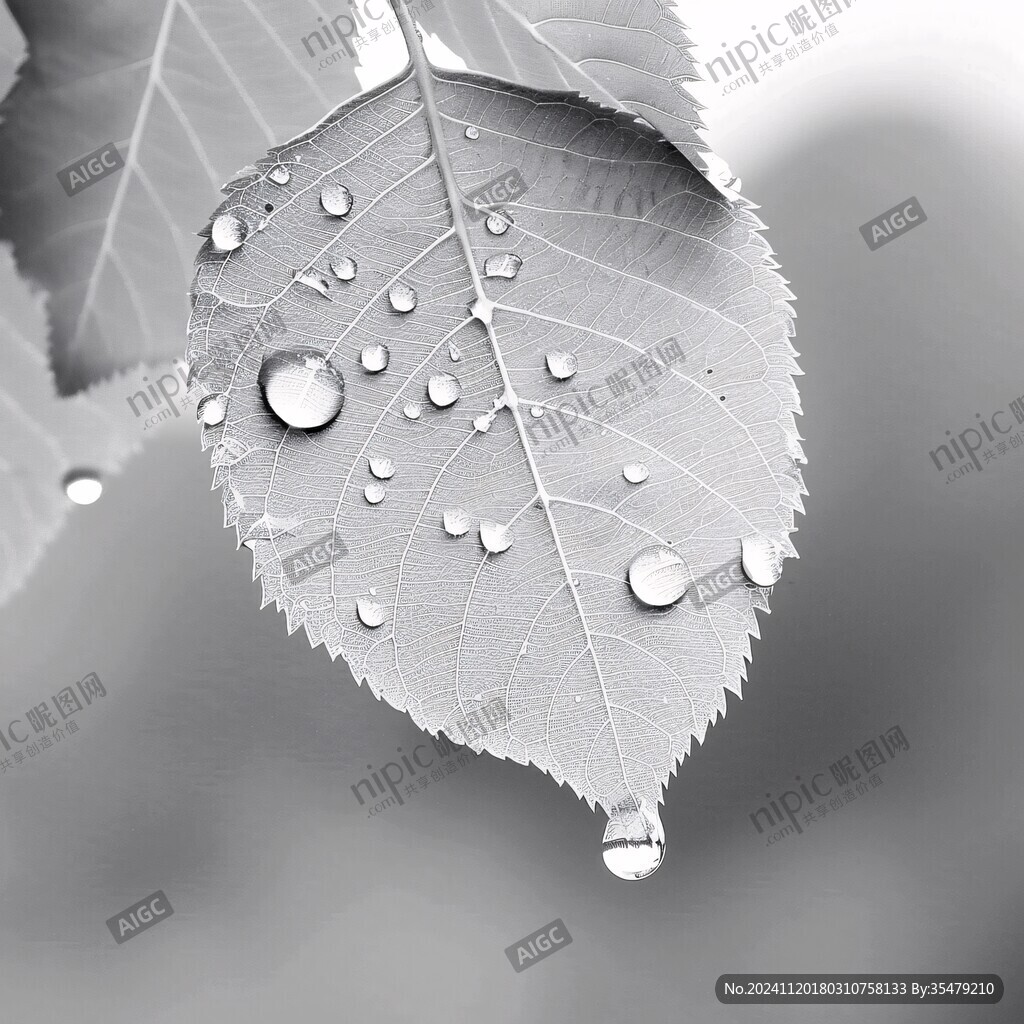 水珠叶片