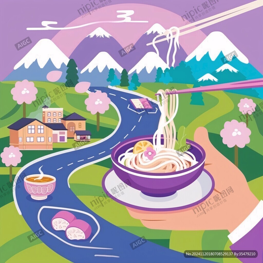 米线插画设计