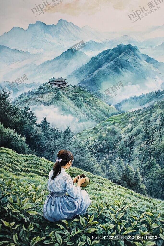 茶山油画