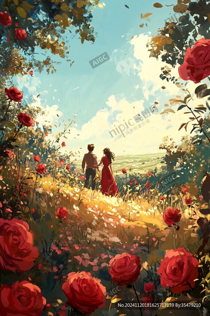 插画唯美浪漫