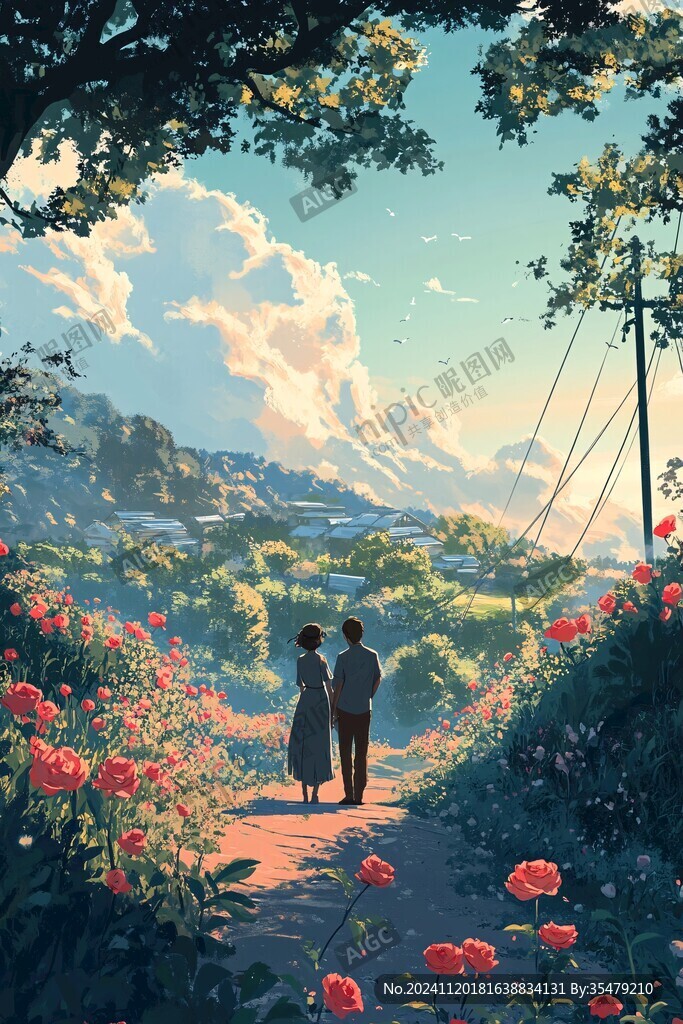 插画唯美浪漫