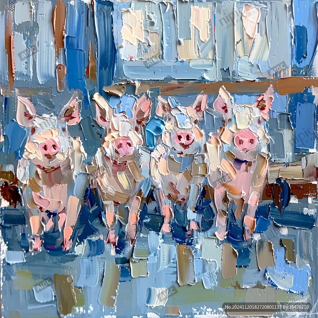 宠物店油画