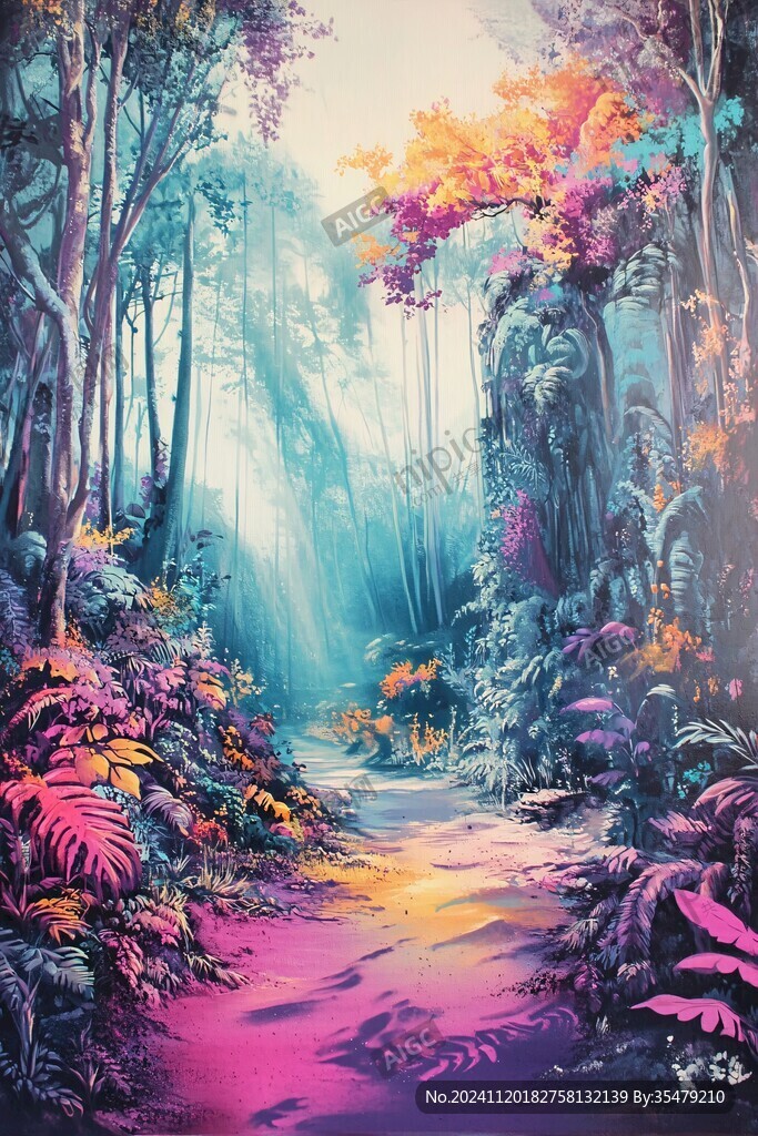 梦幻森林立体画