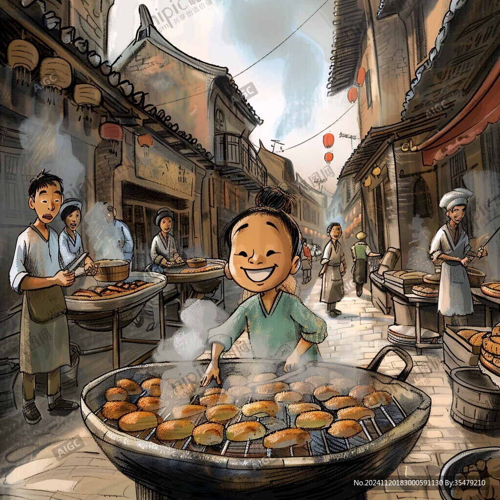 馒头店卡通人物