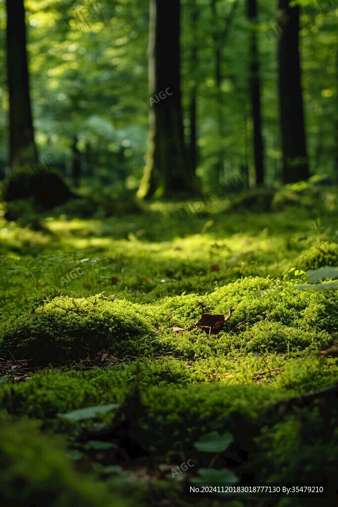 森系背景苔藓