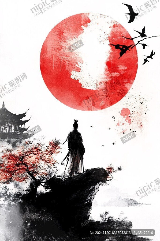 武侠插画海报