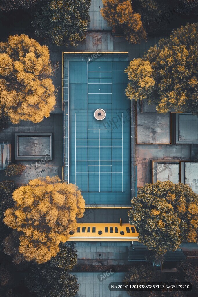 俯拍运动场