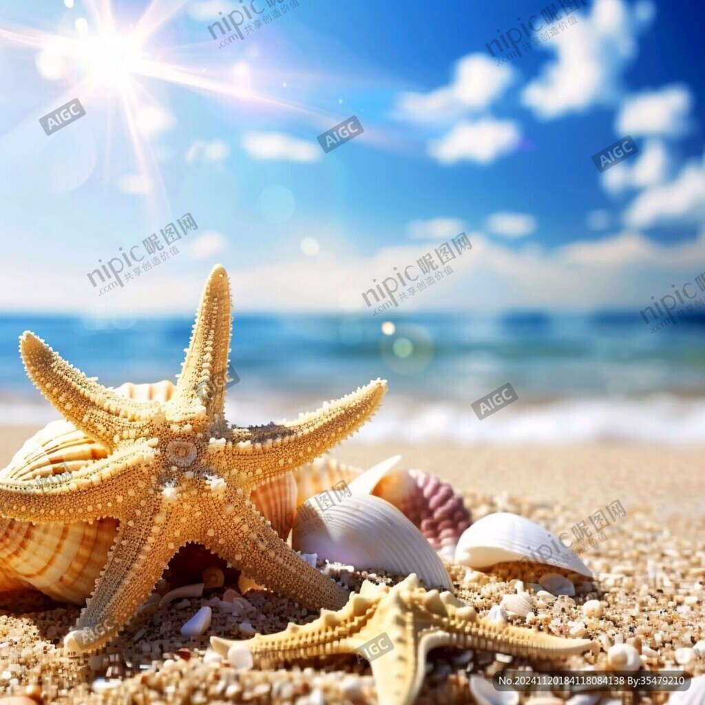 阳光海滩夏日风情