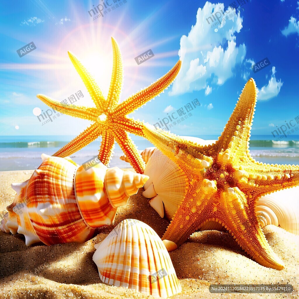 海贝贝壳海星海螺