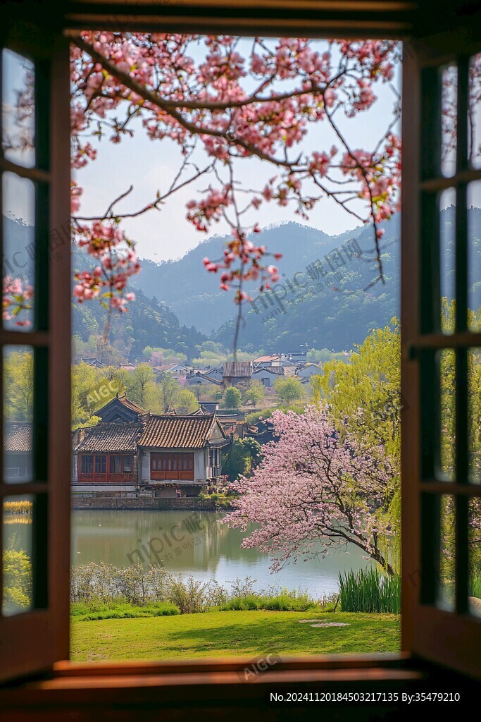 曲院风荷樱花