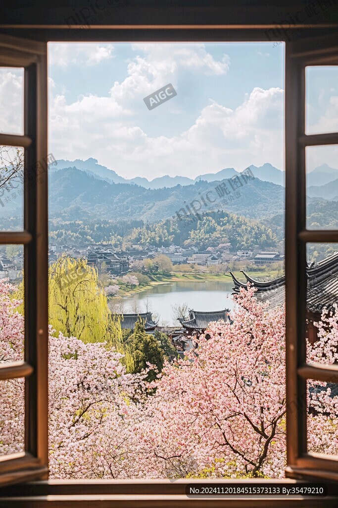窗外春景