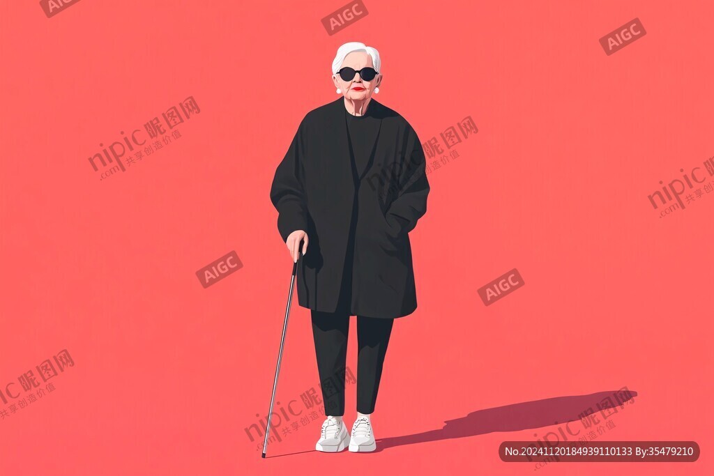 满头银发