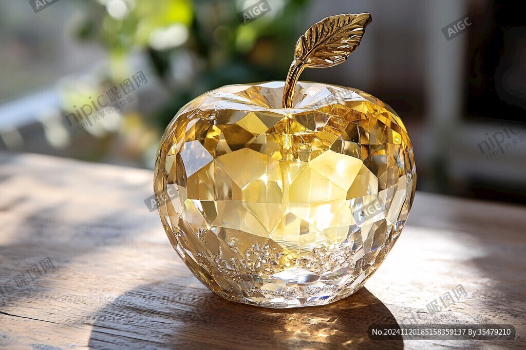 金色苹果摆件