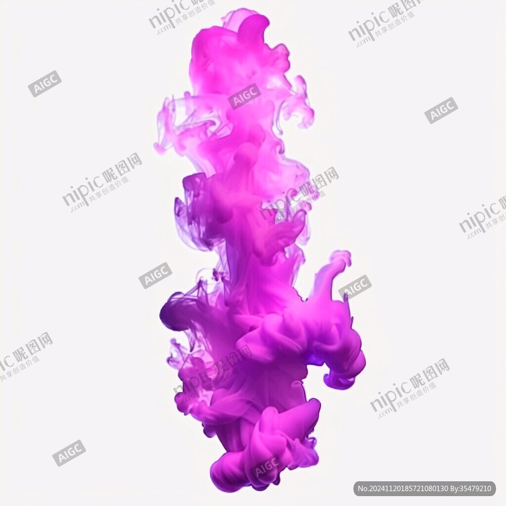 彩色烟雾晕染梦幻墨迹