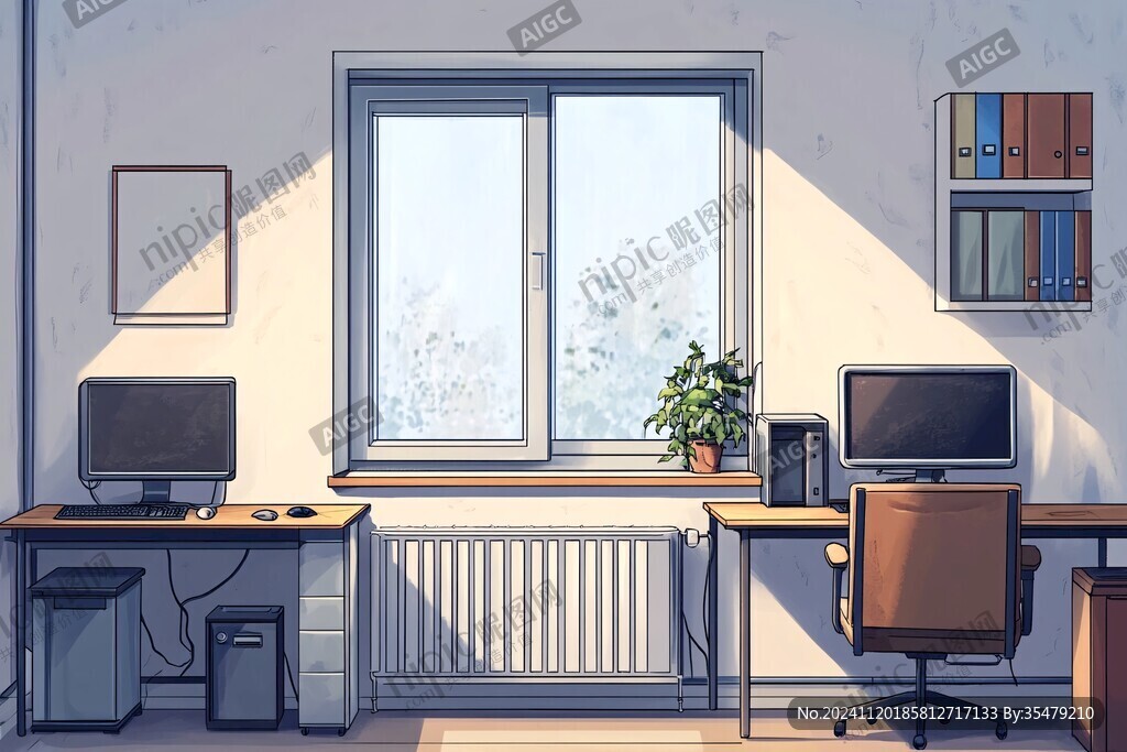 书房插画