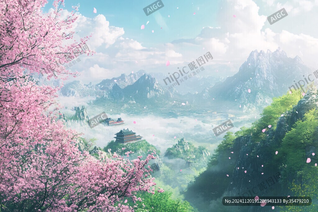 古风场景春暖花开