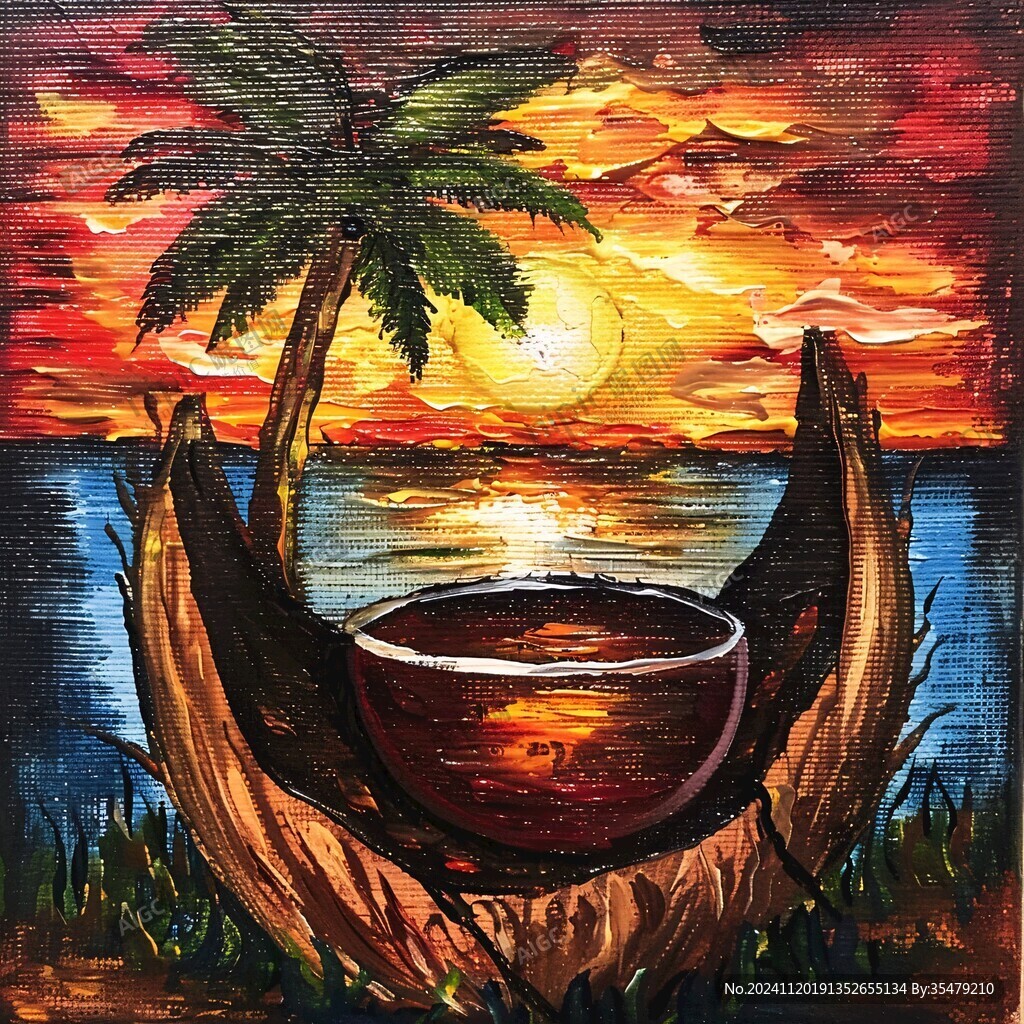 椰树油画