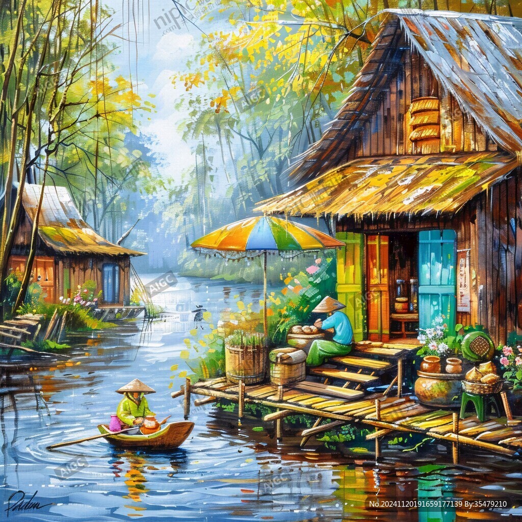 水上人家生活场景
