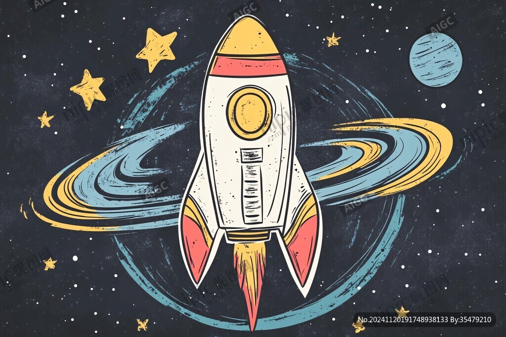 探索宇宙卡通图案