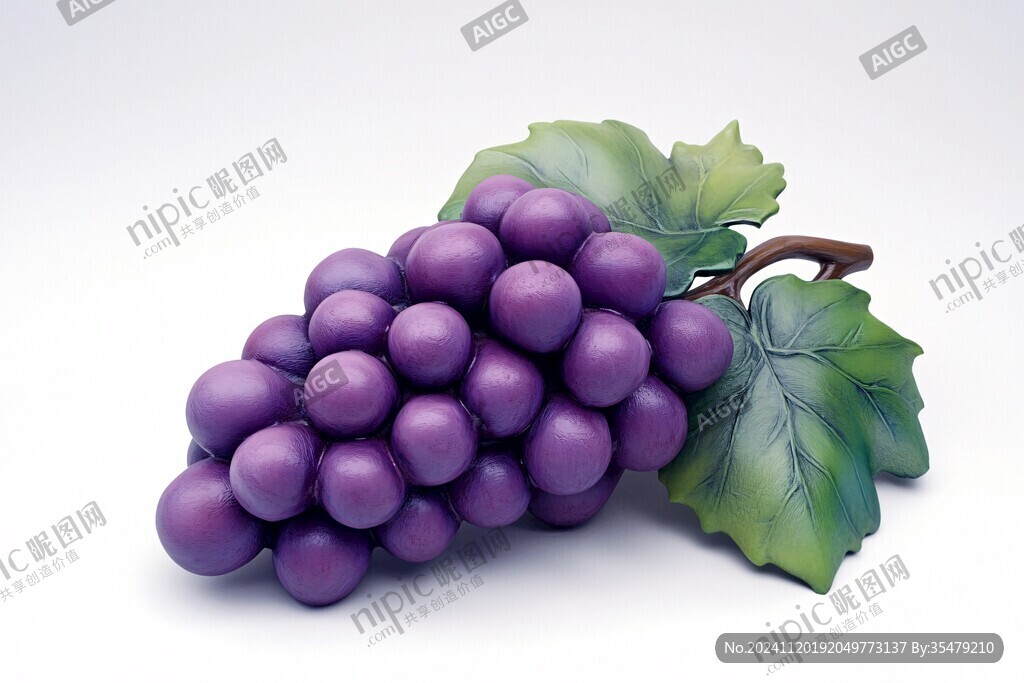 手绘写实葡萄