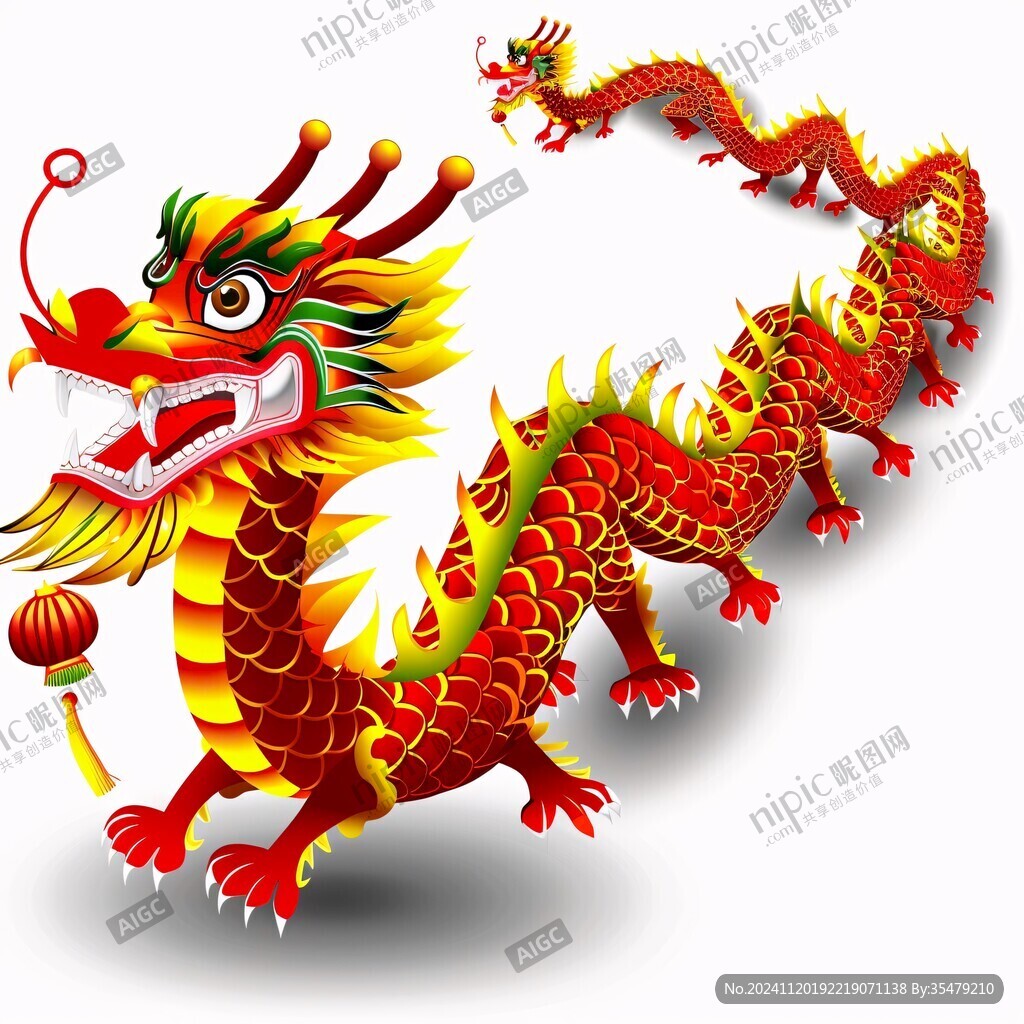 春节喜庆卡通龙