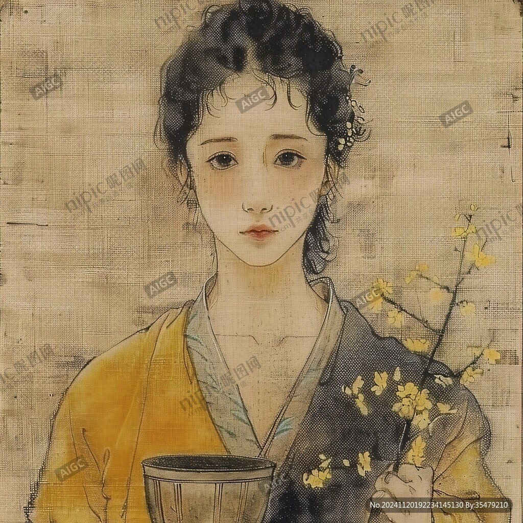 仕女图临摹