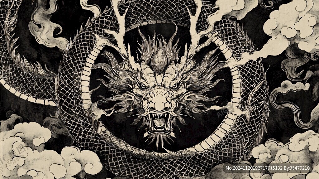 龙包装插画