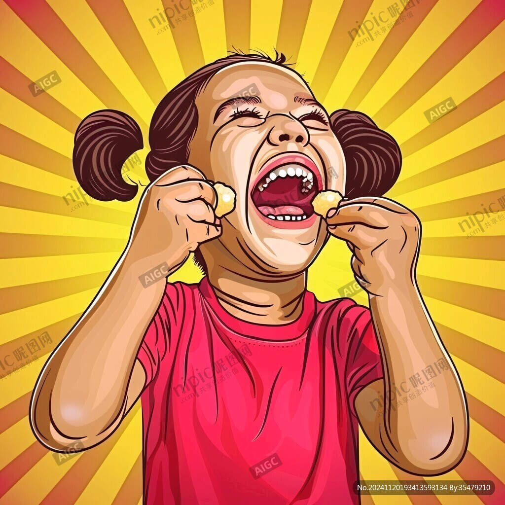 手绘呐喊人物