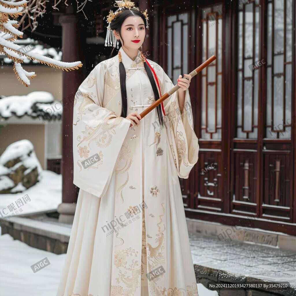 踏雪寻梅大袖衫