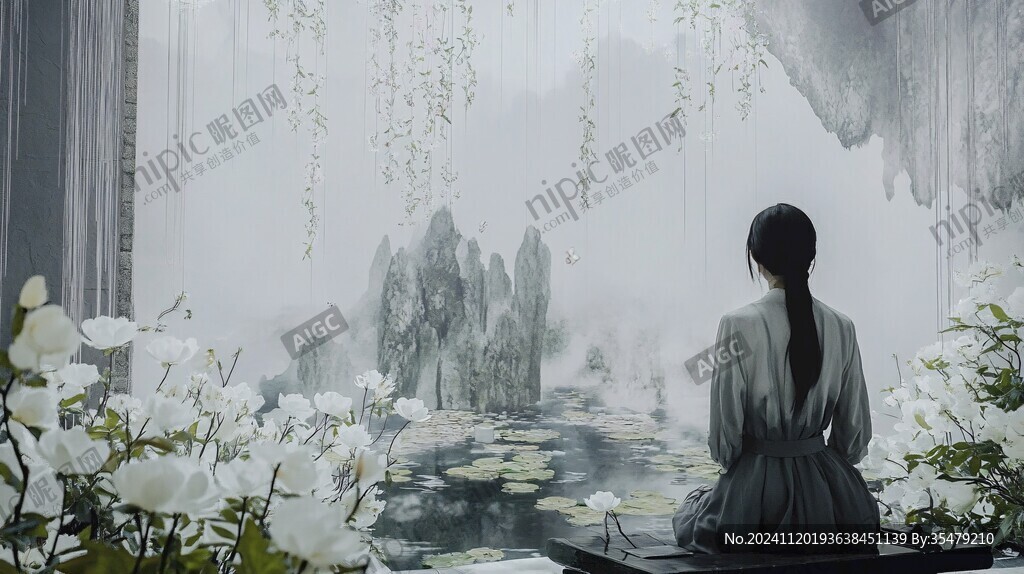 禅意纱帘