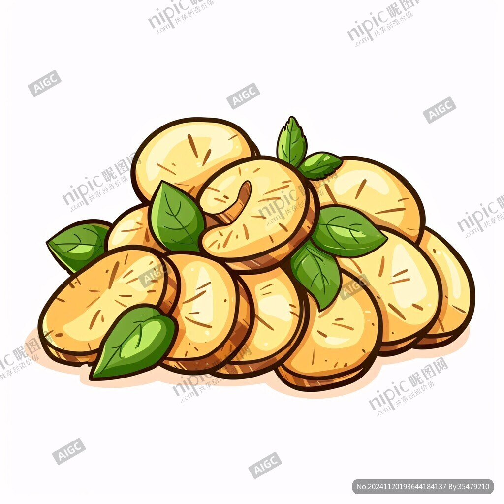 板栗饼插画