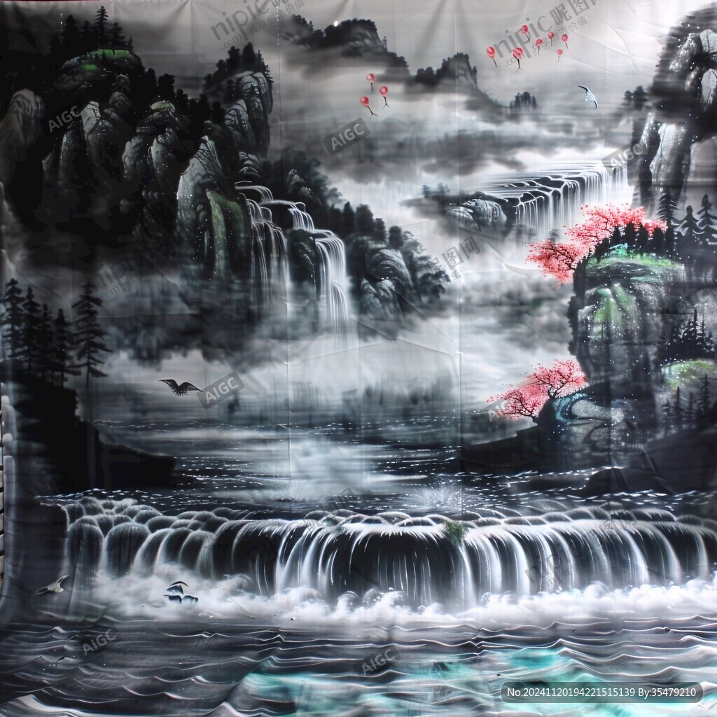 巨型山水壁画