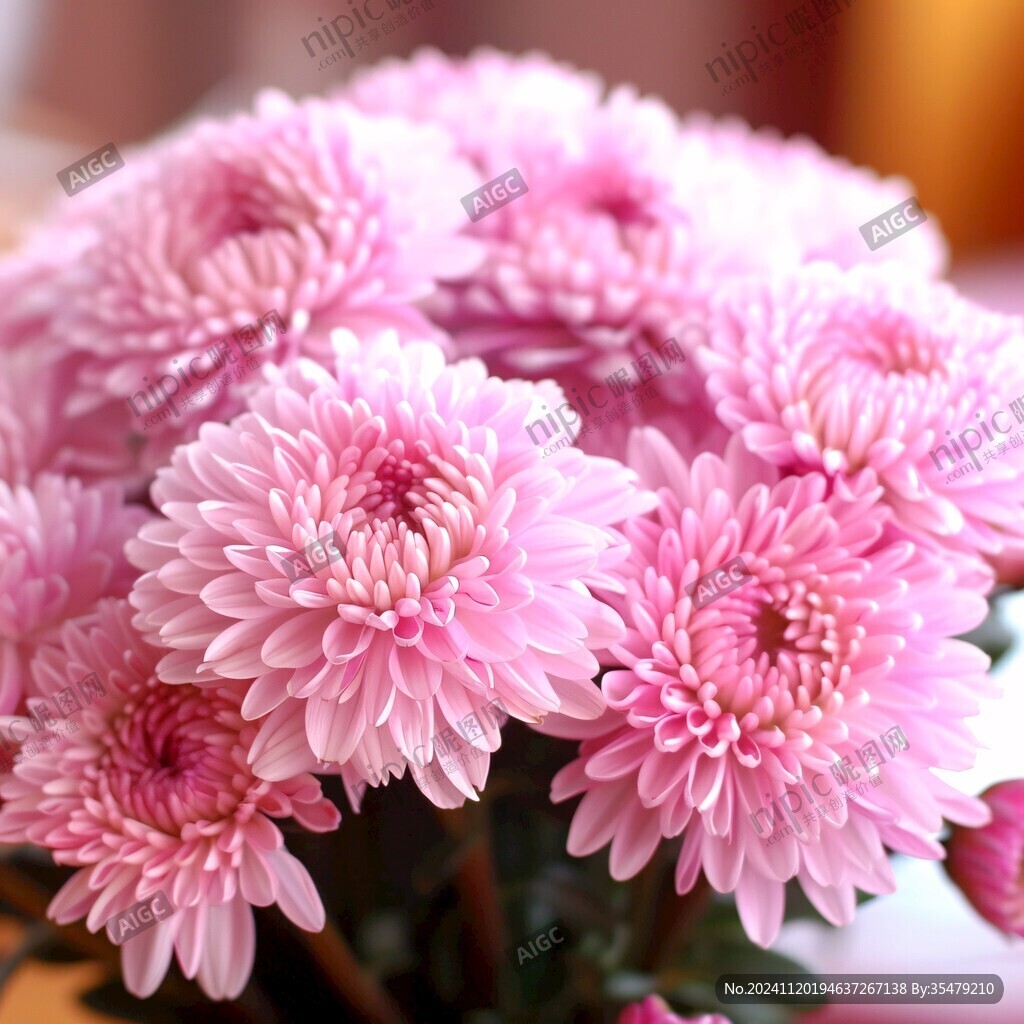 粉色花瓣菊花