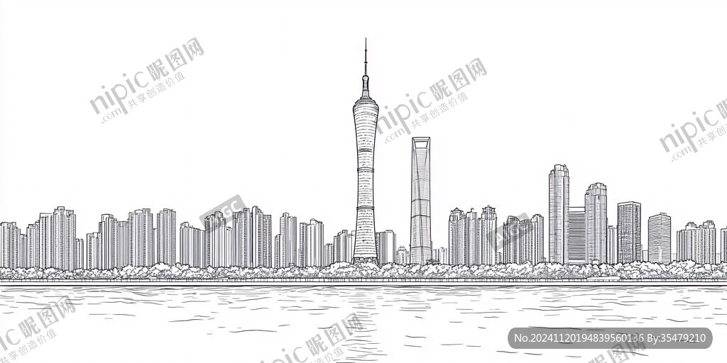 广深港澳地标线稿