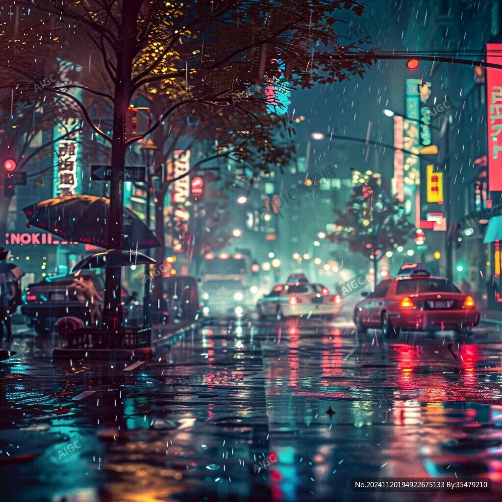 雨后街景美丽街景