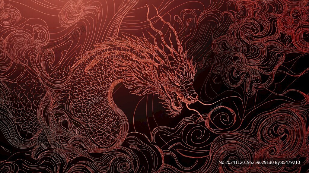 龙包装插画