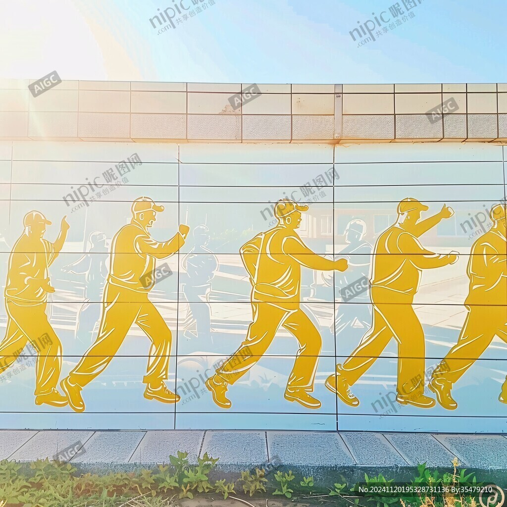 健身长廊壁画