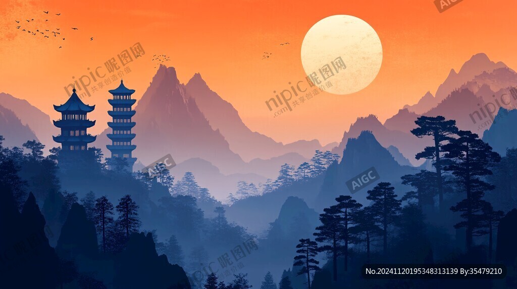 黄鹤楼插画