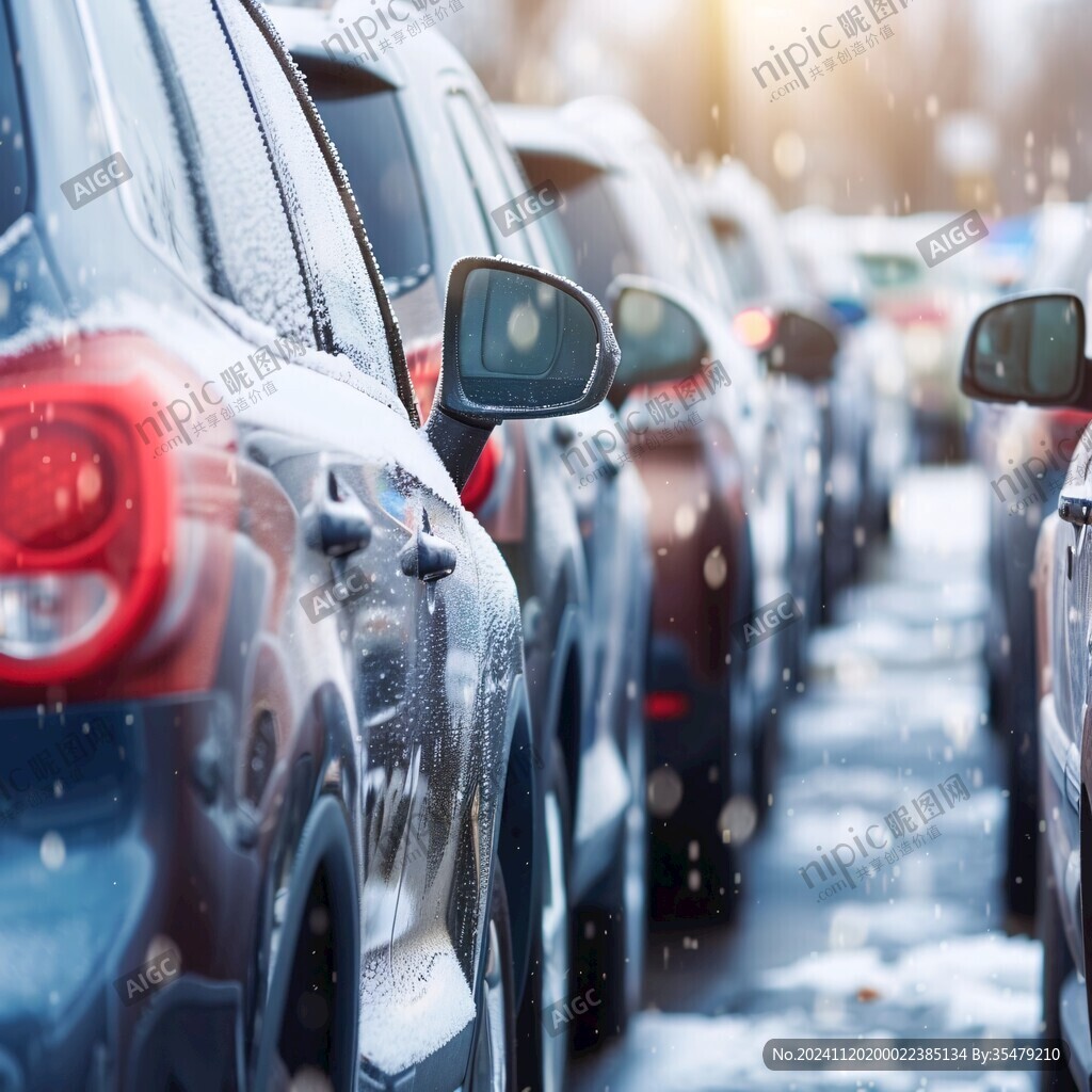 排成排的车