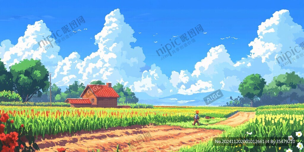 乡村田园插画