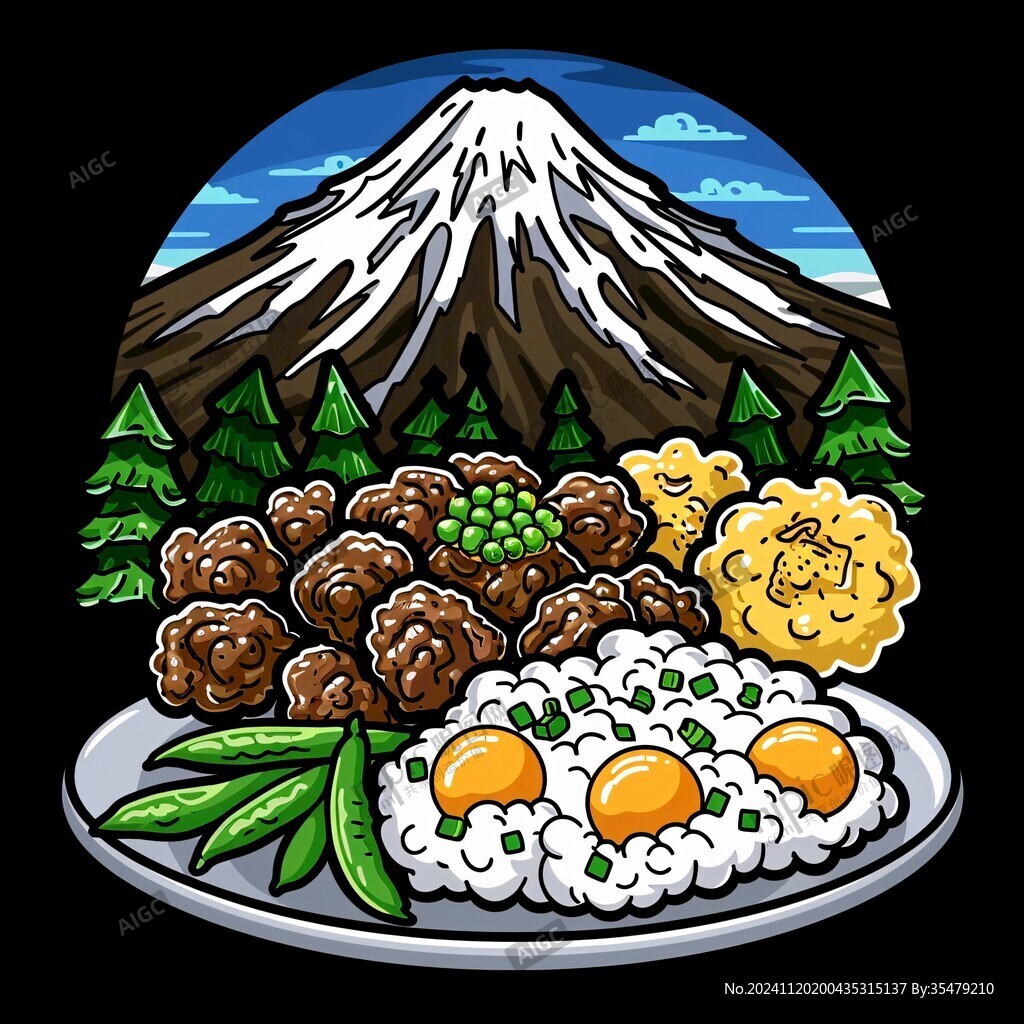 素菜拼盘插画