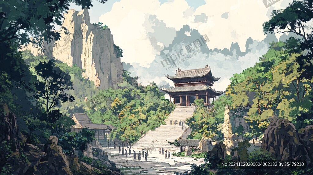 武当山插画