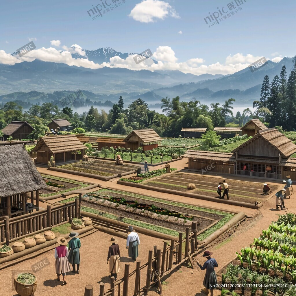 古代农业场景复原